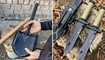 саперная лопата и нож