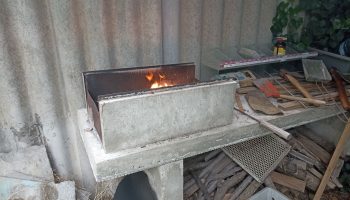 Мангал из железобетона. Фото SN228